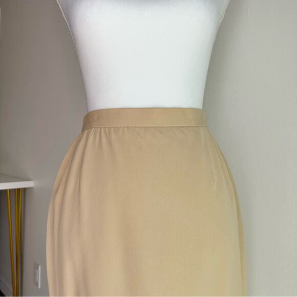 Vintage Escada Margaretha Ley Wool Pencil Skirt High Waist Cream Designer Small - Picture 5 of 10